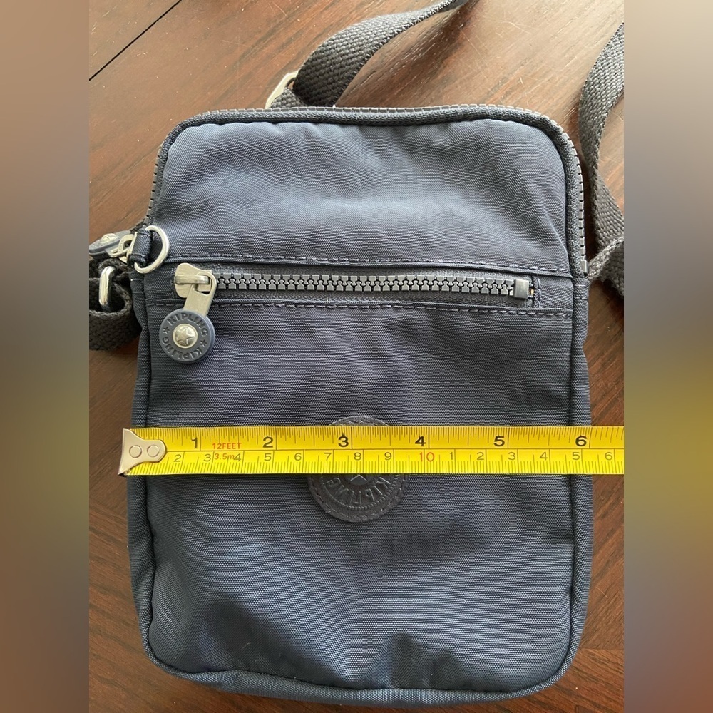 Kipling Essyla Crossbody Bag Zip Front & Top Blue Grey - Picture 9 of 9